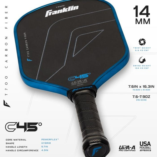FRANKLIN C45° Carbon Fiber Paddle - Hybrid (14mm)