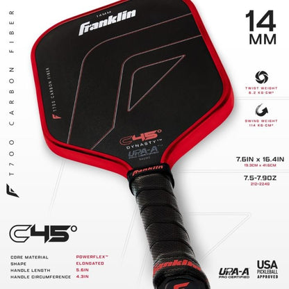 FRANKLIN C45° Carbon Fiber Paddle - Dynasty (14mm)